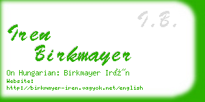 iren birkmayer business card